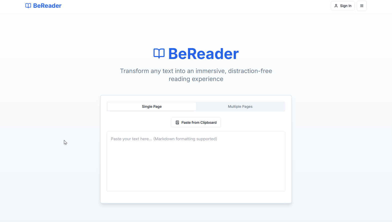 BeReader preview